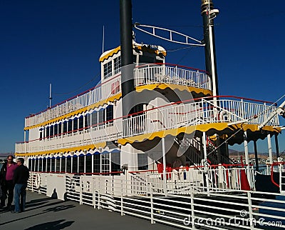 Steam-powered paddleboat at Lake Mead, Nevada Editorial Stock Photo