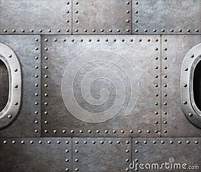 Steam punk abstract metal background Stock Photo