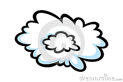 Steam ring in comic style. Round cloud of vapour or smoke for cigar, cigarette or quick motion. Vector illustration Vector Illustration