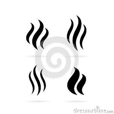 Steam smoke vector icon Vector Illustration