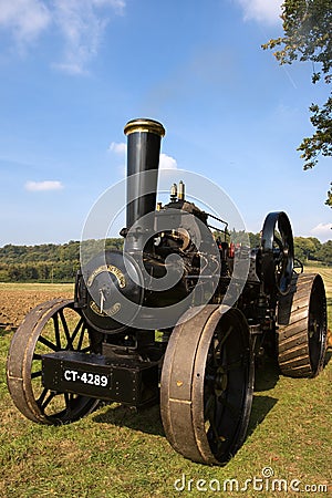 Steam traction engine Stock Photo