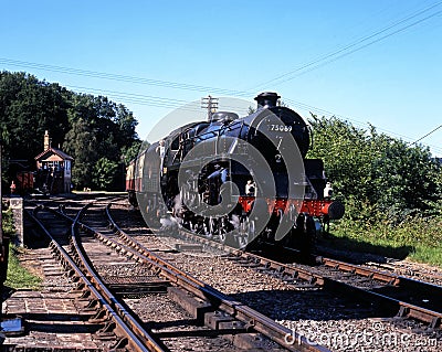 Steam train, Highley, England. Editorial Stock Photo