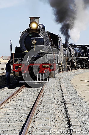 Steam train at Swakopmund, Namibia Stock Photo
