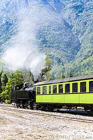 steam train, Villars-sur-Var, Provence, France Stock Photo