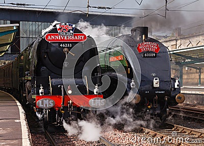 Steam Trains on Parade Editorial Stock Photo