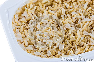 Steamed brown rice Stock Photo