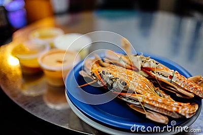 Steamed crabs Stock Photo