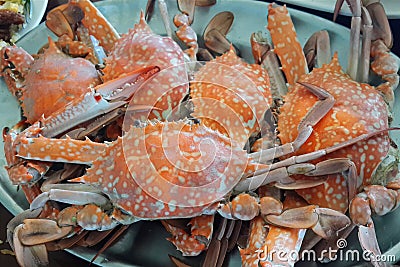 Steamed crabs Stock Photo