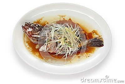 Steamed fish chinese style Stock Photo