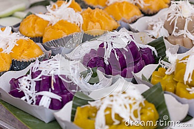 Steamed Pumpkin Cake Stock Photo