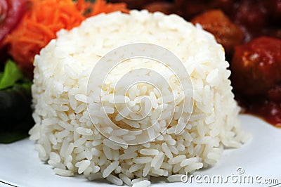 Steamed rice Stock Photo