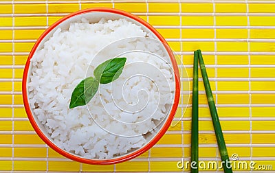 Steamed rice Stock Photo