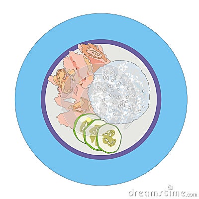 Steamed rice Stock Photo