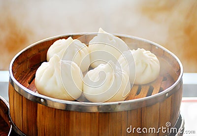 Steamed stuffed buns Stock Photo