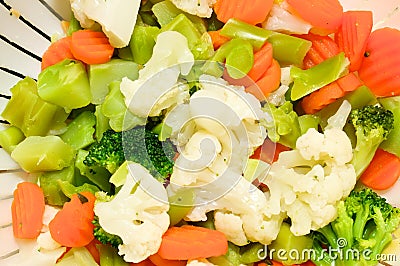 Steamed vegetables Stock Photo