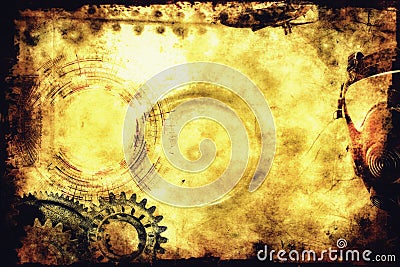 Steampunk background Stock Photo