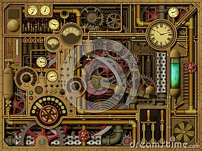 Steampunk Background Stock Photo