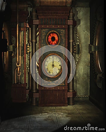 Steampunk clockwork Stock Photo