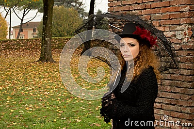 Steampunk cosplayer at Lucca Comics and Games 2017 Editorial Stock Photo