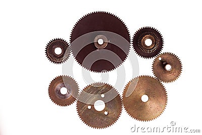 Steampunk device isolated Stock Photo