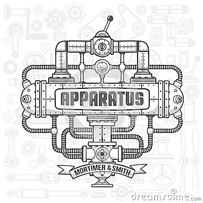 Steampunk device Vector Illustration