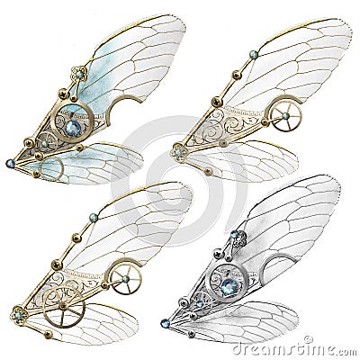 Steampunk Faerie Wings Stock Photo