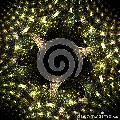 SteamPunk Fractal Background - Weaving Fractal Art Stock Photo