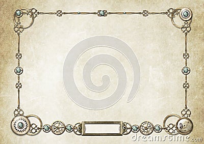 Steampunk Frame 2 Stock Photo