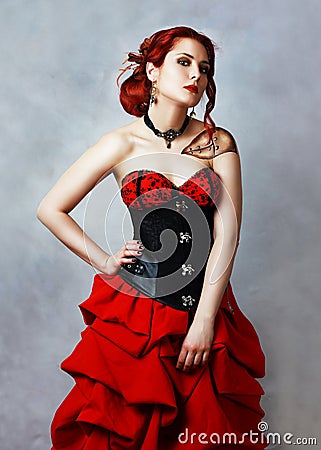 Steampunk girl Stock Photo