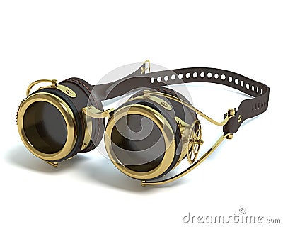 Steampunk Goggles Cartoon Illustration