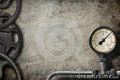 Steampunk Industrial Background Gears Stock Photo