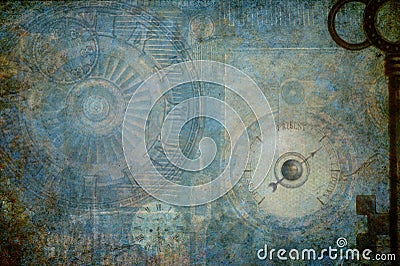 Steampunk Machine Background Stock Photo