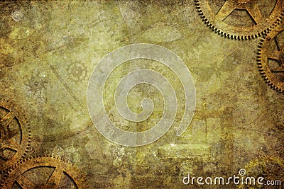 Steampunk Industrial Background Stock Photo