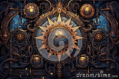 Steampunk-inspired clockwork automatons with intricate gears and mechanisms - Generative AI Stock Photo