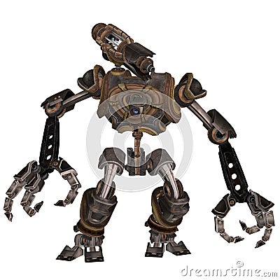 Steampunk robot Stock Photo