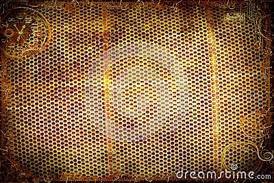 Steampunk steel Background Stock Photo