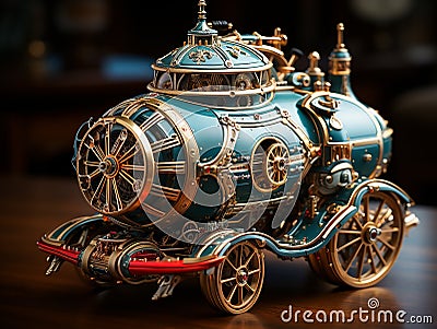 steampunk time machine Stock Photo