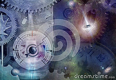 Steampunk Time Travel Machine Stock Photo