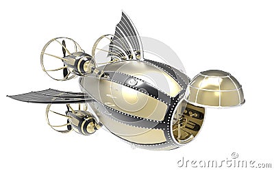 Steampunk Zeppelin Stock Photo