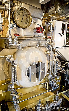 Steamship boiler Stock Photo