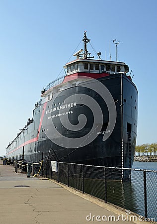 Steamship William G. Mather Maritime Museum Cleveland, Ohio Editorial Stock Photo