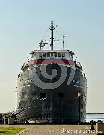 Steamship William G. Mather Maritime Museum Downtown Cleveland Ohio Editorial Stock Photo