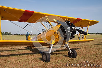 Stearman Model 75 at Will Rogers-Wiley Post Fly-in Editorial Stock Photo