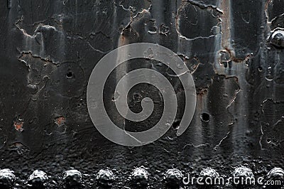 Steel background with rivets and copy space Stock Photo