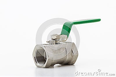 Steel ball valve . Stock Photo