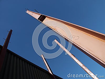 Steel Beams Stock Photo