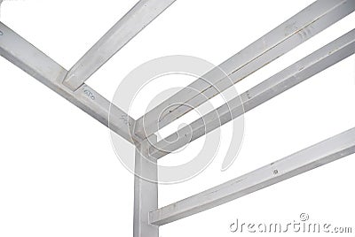 Steel beams joint Stock Photo