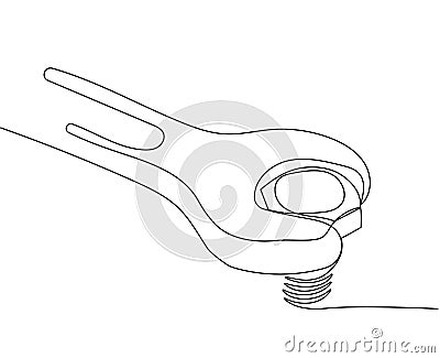 steel billet spanner bolt screw and nuts Vector Illustration