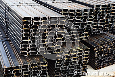 Steel box girder Stock Photo