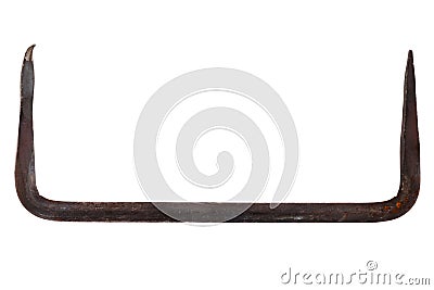 Steel bracket on a white background Stock Photo